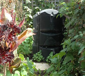 Compost bin from most garden stores